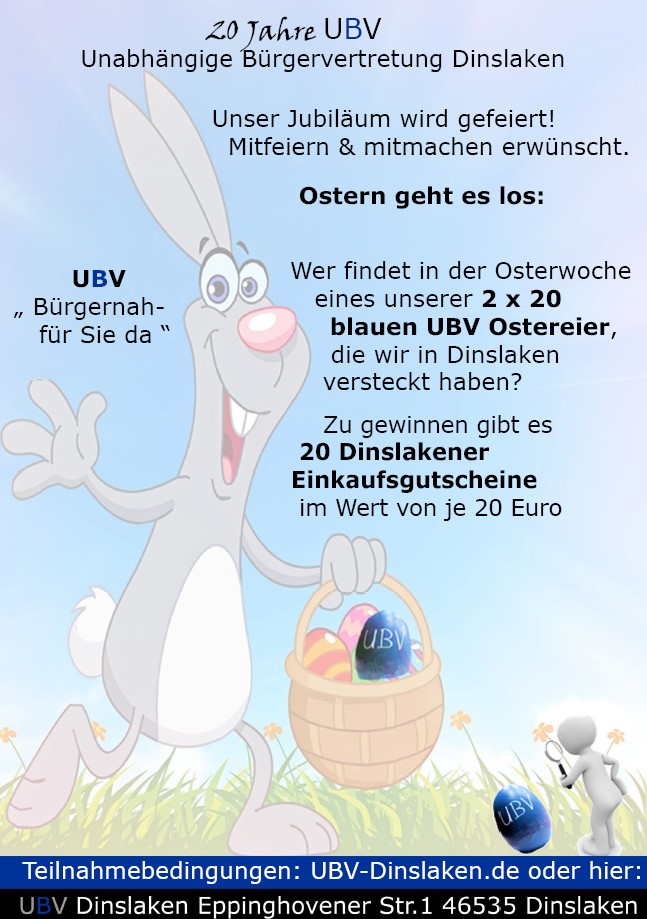 Plakatwerbung zur Osteraktion